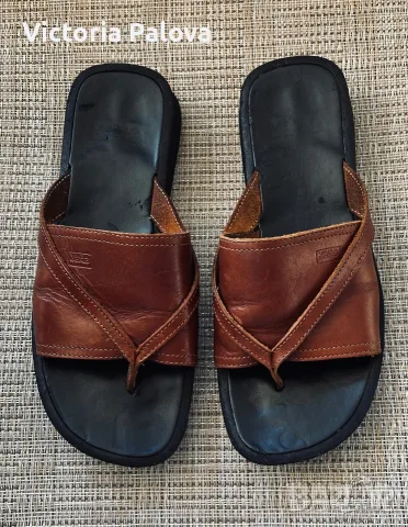 Оригинални кожени чехли Vagabond Shoemakers - естествена кожа, стелка 25.5 см, снимка 4 - Чехли - 55523128