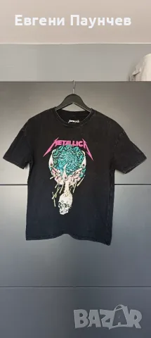Metallica x Pull and Bear дамска тениска размер S band tee