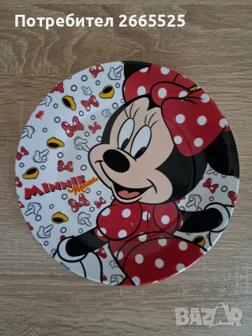 Детски комплект чиния и купичка Minnie Mouse, снимка 2 - Прибори, съдове, шишета и биберони - 55670312