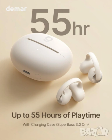 Baseus Безжични Open Ear слушалки, LDAC Hi-Res Audio, IP67, AI микрофон, 55 часа батерия, снимка 2 - Bluetooth слушалки - 54924159