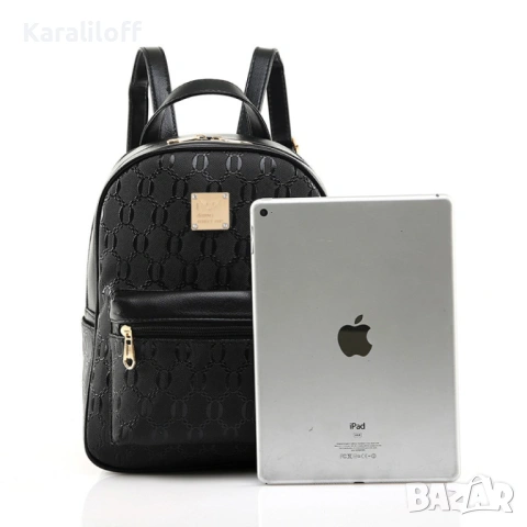 Комплект раница и 3 чантички / Цвят: Черен, снимка 5 - Раници - 53990224