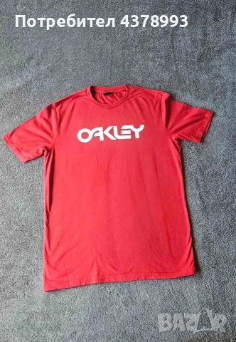Оригинална мъжка тениска Oakley (Размер M) – Червена, отлично състояние, снимка 3 - Тениски - 54933945