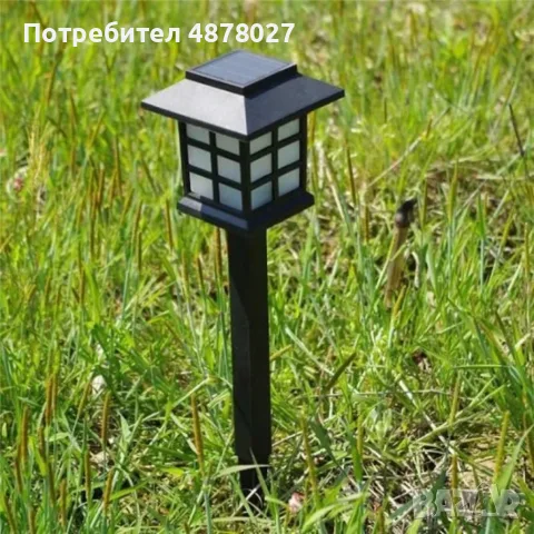 Комплект от 6 броя соларни LED лампи за двор и градина / Височина на соларната LED лампа: 27 см.; Ра, снимка 5 - Външни лампи - 55390968