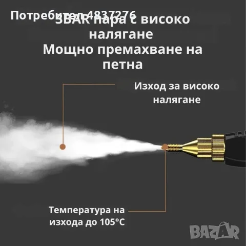 Парочистачка 2500 W с 6 скорости, снимка 7 - Парочистачки и Водоструйки - 55432924