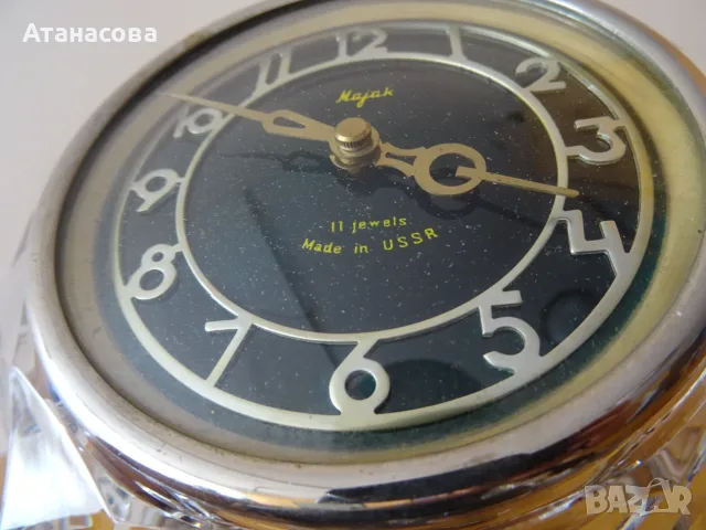Настолен часовник Маяк Кристал 1965 г, снимка 9 - Антикварни и старинни предмети - 55414528