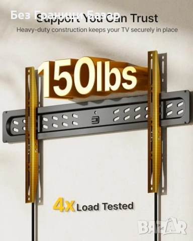 Нова TV стойка за стена 43-95 инча стомана VESA 800x400 стенна за телевизор, снимка 5 - Други стоки за дома - 54561182