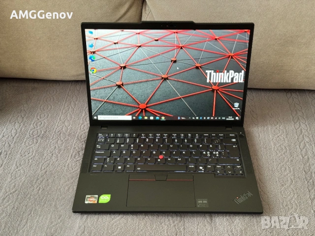 НОВ 14'FHD+IPS/Ryzen 5 Pro-8540u/Thinkpad T14 Gen5/16GB DDR5/512GB SSD/Гаранция 26 Месеца, снимка 2 - Лаптопи за работа - 54546969