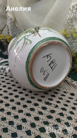 Ваза( кана) амфора ръчно изрисувана от Италия , снимка 5 - Декорация за дома - 54213260