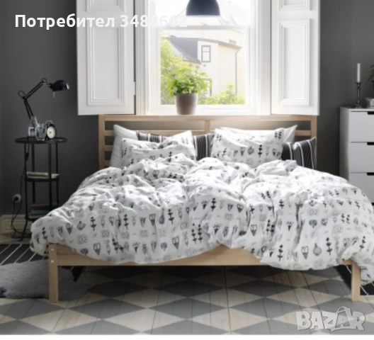 Дървено легло TARVA, снимка 3 - Спални и легла - 54423829
