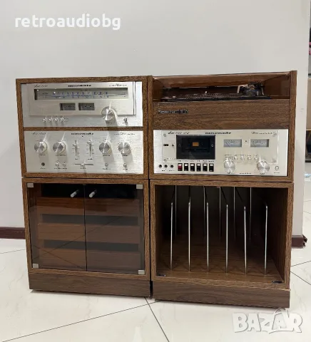 🔈ТОП колекционерски сет Marantz + грамофон Dual 1239A + аудио рак шкаф - профилактирани🔈
