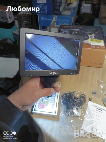 Дигитален микроскоп, 7 инча, 1200x, 12MP, въртящ се HD, снимка 3 - Друга електроника - 54406764