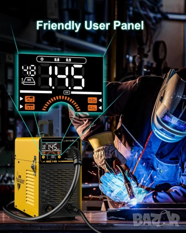 HAXIAOER 145A Безгазов телоподаващ заваръчен апарат 3 в 1 MIG/ARC/Lift TIG, снимка 2 - Други инструменти - 54461494