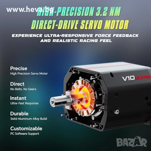 PXN V10 Ultra Direct Drive Racing Wheel 3.2Nm, снимка 2 - Други игри и конзоли - 54480806