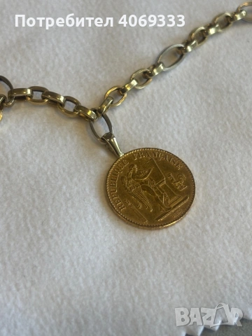 Златен ланец14к с монета висок карат 21.65к, снимка 14 - Колиета, медальони, синджири - 54175629