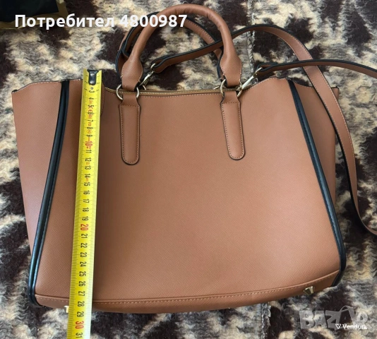 Голяма чанта за рамо от еко кожа – Като нова, снимка 3 - Чанти - 55269631