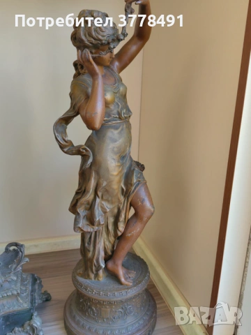 Декоративен бронзов камински часовник, снимка 9 - Декорация за дома - 54319466