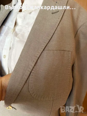 Мъжко сако Massimo Dutti, размер 50, лен и памук, снимка 2 - Сака - 55344115
