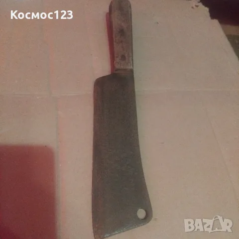 Стар кован сатър нож, снимка 3 - Антикварни и старинни предмети - 55359927