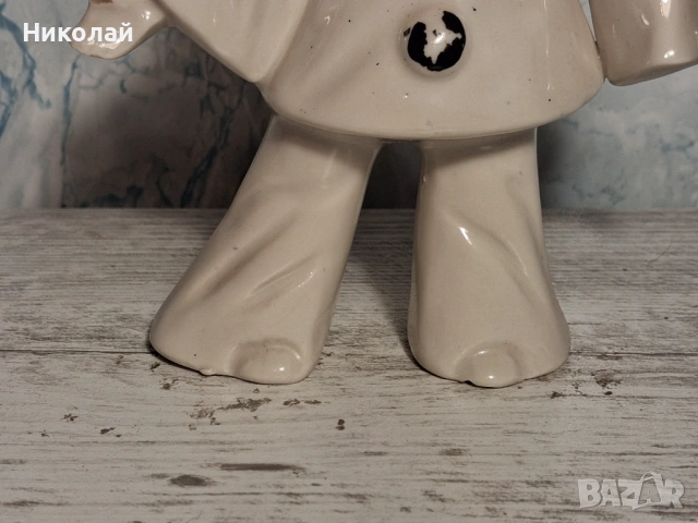 Стара Порцеланова Фигура Тъжният Мим, снимка 5 - Антикварни и старинни предмети - 54752796