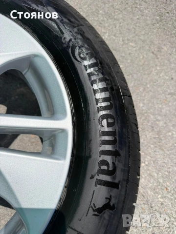Оригинални лети джанти Тойота 15"+ почти нови гуми CONTINENTAL летни с TPMS датчици, снимка 4 - Гуми и джанти - 55199458