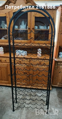 Метална стойка за 90 бутилки вино 