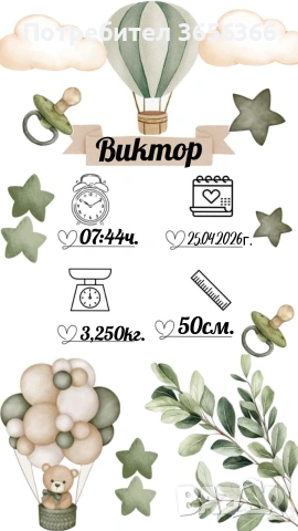 Бебешки визитки и други персонализирани неща., снимка 16 - Други - 55043910