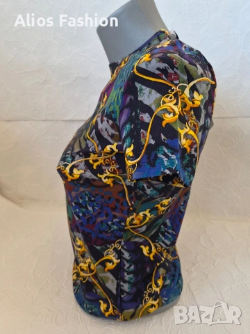 Versace дамска тениска – барок принт, снимка 2 - Тениски - 54718302