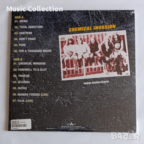TANKARD - Chemical Invasion (LP - Orange Vinyl) NEW & SEALED Thrash Metal, снимка 2 - Грамофонни плочи - 54580681