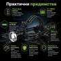 Професионален мощен акумулаторен челник фенер за глава далекобоен тактически за лов риболов каска, снимка 4