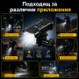 Мощен LED фар за велосипед тротинетка 2 в 1 със силен звънец и дигитален дисплей, снимка 6