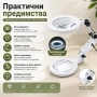 Професионална голяма увеличителна настолна лупа с LED осветление за четене гоблени бродиране шиене, снимка 3
