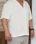 Бяла мъжка плетена риза на  Pause II jeans, снимка 1