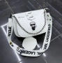Karl Lagerfeld Нова Бяла Кожена Дамска Чанта, снимка 1