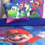 Нов единичен комплект Super Mario Galaxy Movie двулицево спално бельо с калъфка, снимка 4