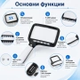 Увеличителна голяма правоъгълна лупа за четене на книги вестници с LED осветление лампа 3X дръжка, снимка 2