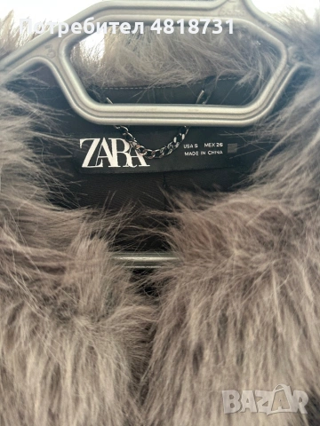 Пухено яке ZARA, снимка 2 - Якета - 54439467