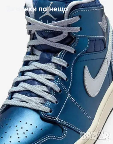NIKE Air Jordan 1 Mid SE Blue / White Дамски Маратонки👟Дамски Спортни Обувки👟Кецове Код P2864, снимка 5 - Маратонки - 55499937