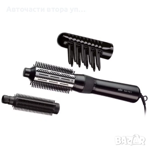 Електрическа четка за коса Braun AS330, 400 W, 3 Аксесоара, сребриста, снимка 2 - Сешоари - 54663220