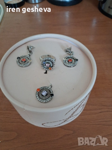 пръстен обеци и висулка булгари, снимка 2 - Пръстени - 54345354