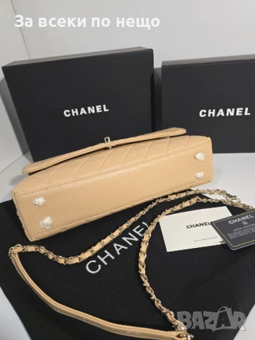 Chanel Coco Handle Дамска Бежова Чанта Код Brand Luxury Fashion1, снимка 5 - Чанти - 54952974