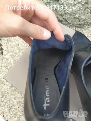 Tamaris кожени обувки с висок ток – №40  45€, снимка 7 - Дамски обувки на ток - 55663582