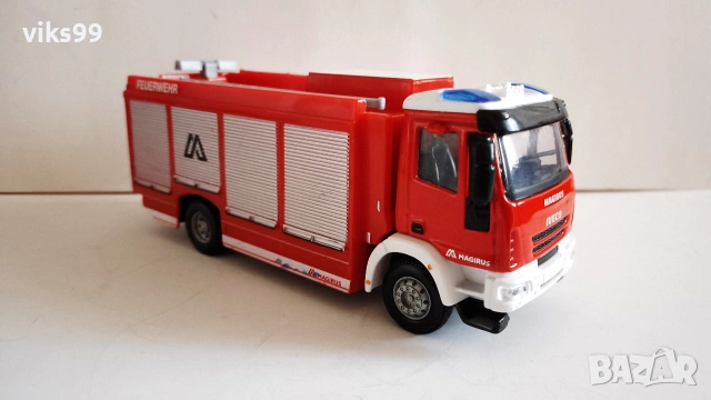 Iveco Magirus RW Feuerwehr Bburago - Мащаб 1:50 , снимка 6 - Колекции - 55241386
