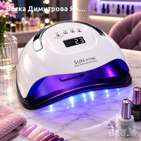 Професионална UV/LED лампа X7 MAX 220W – 57 LED диода, сензор за движение, LCD дисплей и 4 таймера, снимка 2 - Други - 54910872