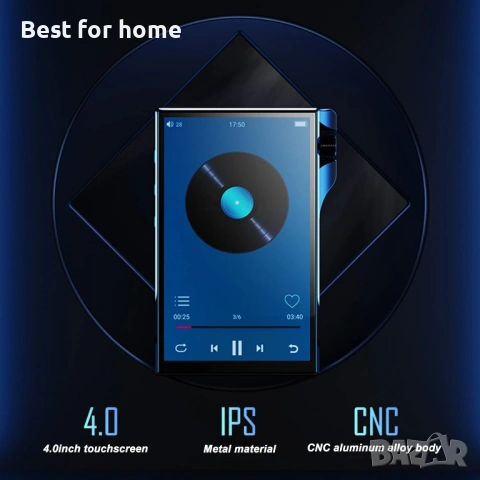 MP3 плейър с Bluetooth, снимка 2 - MP3 и MP4 плеъри - 54314983