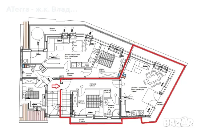 ПРОДАВА ДВУСТАЕН АПАРТАМЕНТ - кв. Аспарухово, снимка 18 - Апартаменти - 55300582