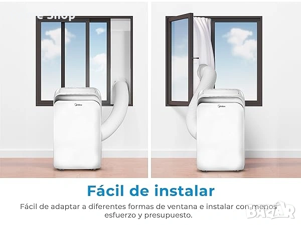 Мобилен климатик Midea Penguin, 12000 BTU. Охлаждане + отопление + вентилация с HEPA филтър, А+, снимка 8 - Климатици - 54834548