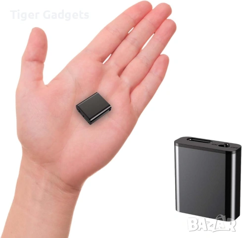 Мини диктофон STTWUNAKE 16GB с магнит, гласова активация и шумопотискане