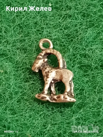 Сребърен медальон зодиакален знак КОЗИРОГ ♑ много красив 29574, снимка 2 - Колиета, медальони, синджири - 55032821