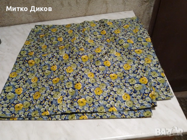 Плат поплин 100процента памук на шарки 88х460 см