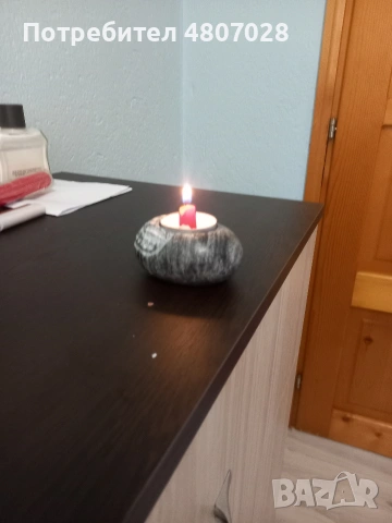 Свещник изработен от речен камък , снимка 7 - Декорация за дома - 54670098